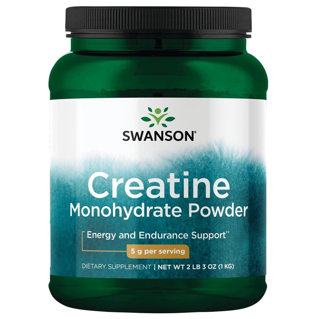 Swanson Creatine Monohidrat pulbere, Micronited, 5g Per Serving, 200 Servings (1kg)