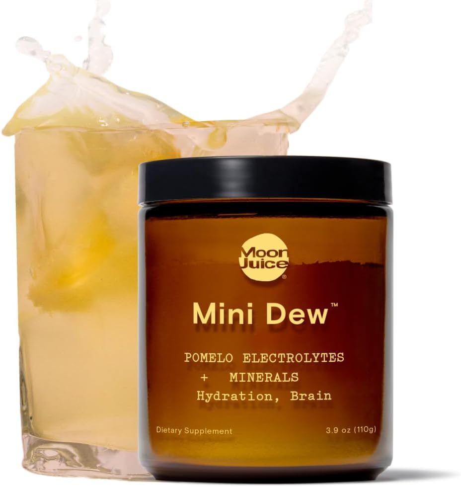 Moon Juice Mini Dew Electrolits Powder - Zahar Free Minerals & Electrolyte Hydration Powder for Instant Hydration & Brain Support - Magneziu, Calciu, Potasiu, Sare roz, Pomelo, 30 Servings