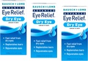 Bausch + Lomb Advanced Eye Relief, Picături Lubricante pentru ochi uscaţi, Umezire & Soothing, Lacrimi pentru ajutor rapid, 0.5 Fl Oz