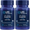 Life Extensie Super Ubichinol CoQ10 cu PQQ, CoQ10, PQQ, shilaj, Heart Health, Cellular Energy Support, 8X O mai bună absorbție, Gluten-Free, 100 mg, 30 softgels (Pachet de 2)