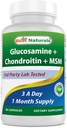 Cele mai bune naturale, Glucosamine Chondroitin MSM Suplimente, 2600 mg per Serving, 90 capsule (90 Count (Pachet de 1))