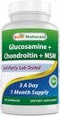 Cele mai bune naturale, Glucosamine Chondroitin MSM Suplimente, 2600 mg per Serving, 90 capsule (90 Count (Pachet de 1))