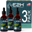 E2H Iod lichid Vegan - Suport tiroidian şi funcţie cognitivă - Creşterea nivelului de metabolism şi energie - Vegan - non-GMO (3 sticle)