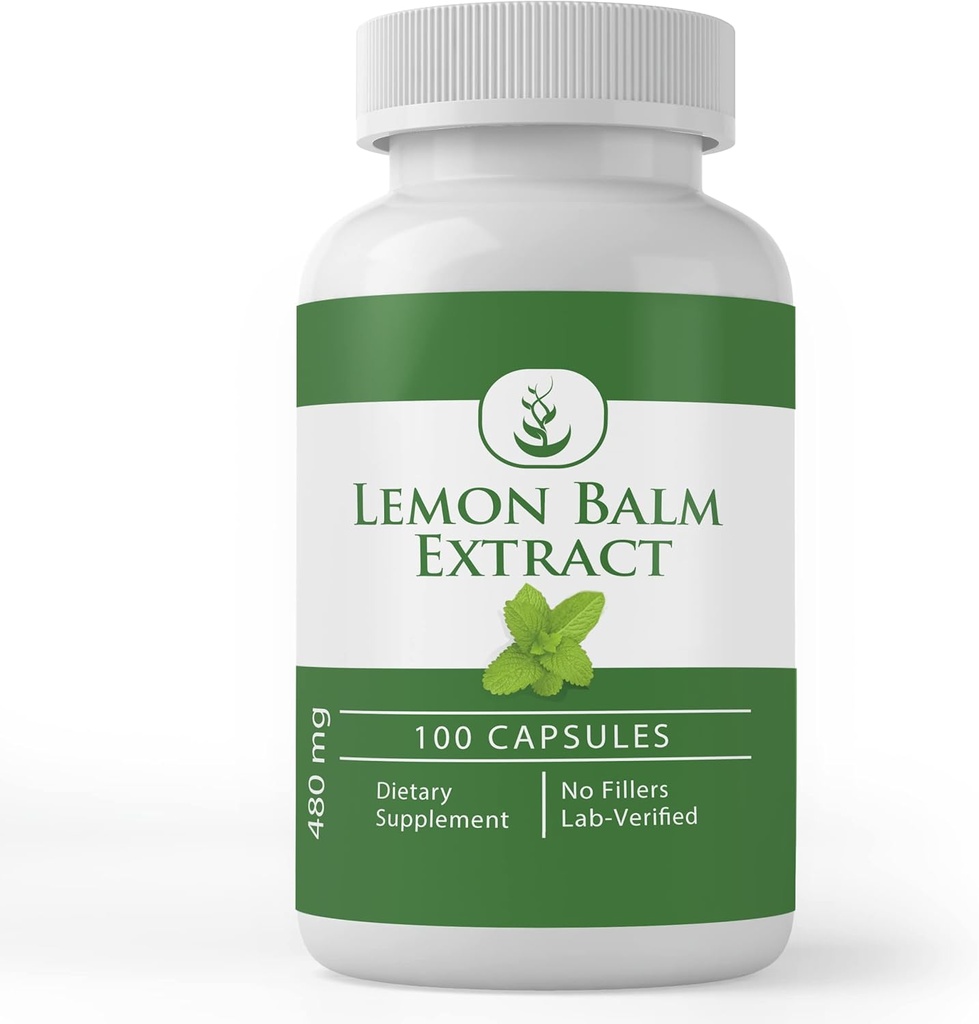 Ingrediente originale pure Lemon Balm Extract (100 capsule) întotdeauna pură, fără aditivi sau Fillers