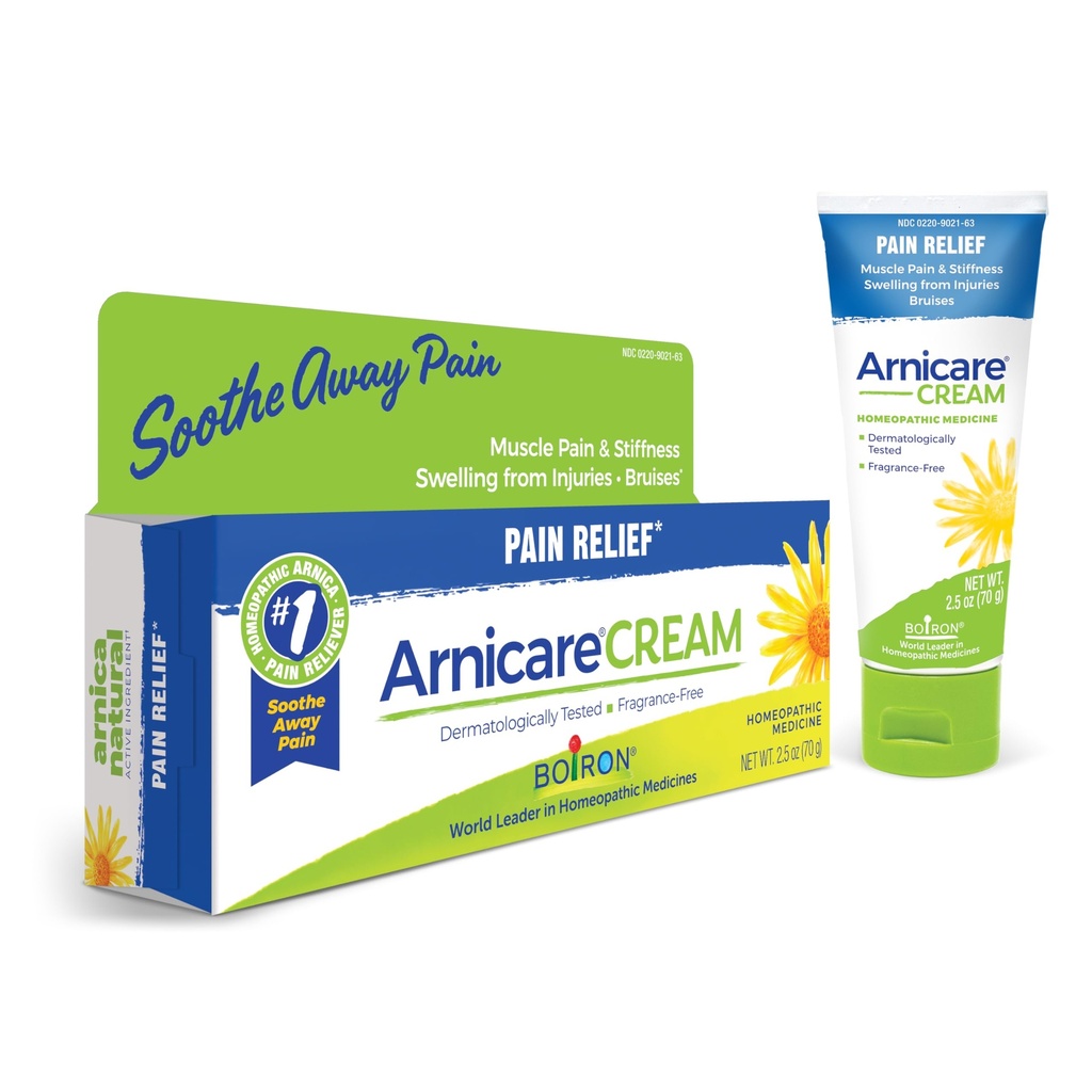 Boiron Arnicare Cream pentru dureri articulare, dureri musculare, umflarea, durere, Stiffness, și vânătăi - Absorbare rapidă și fără parfum - 2,5 oz