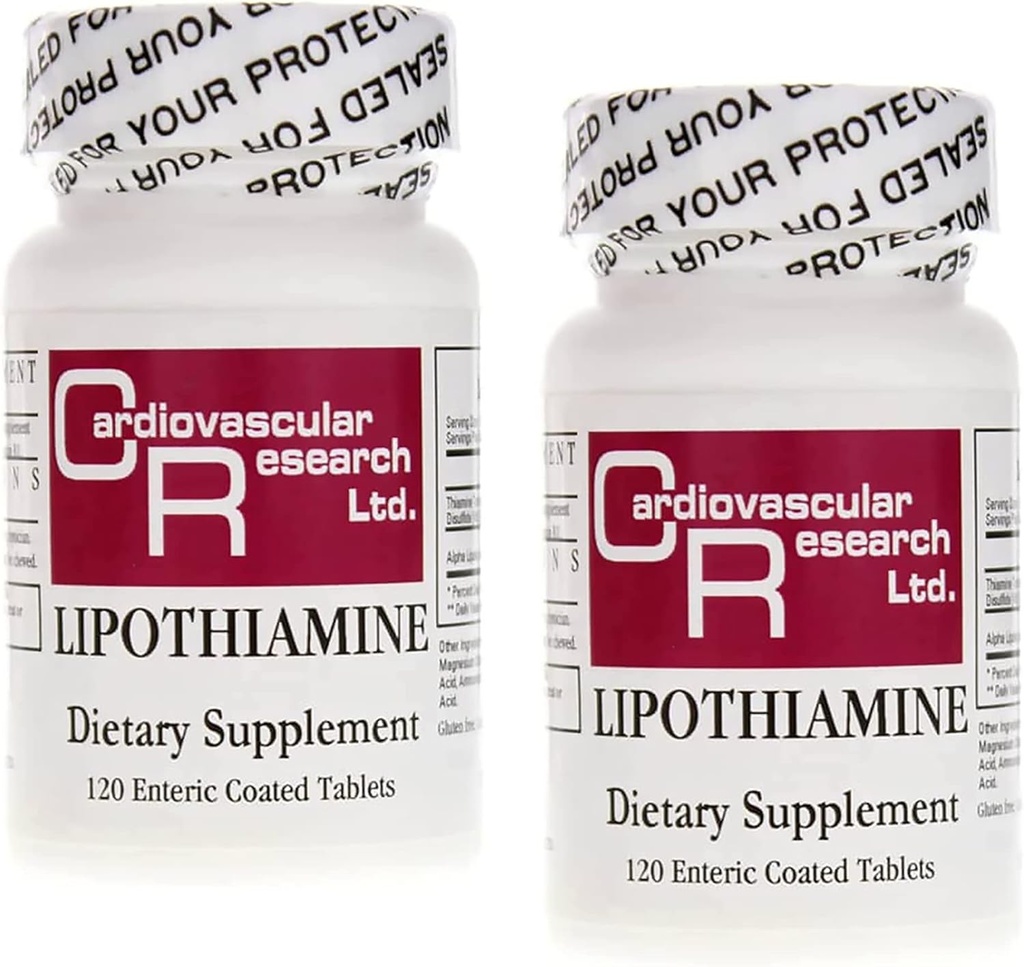 Cercetare cardiovasculară Lipothiamine B1 Supliment 240 comprimate - Vitamina B1 Acum cu Alpha Acid lipoic - 2 X 120 Număr