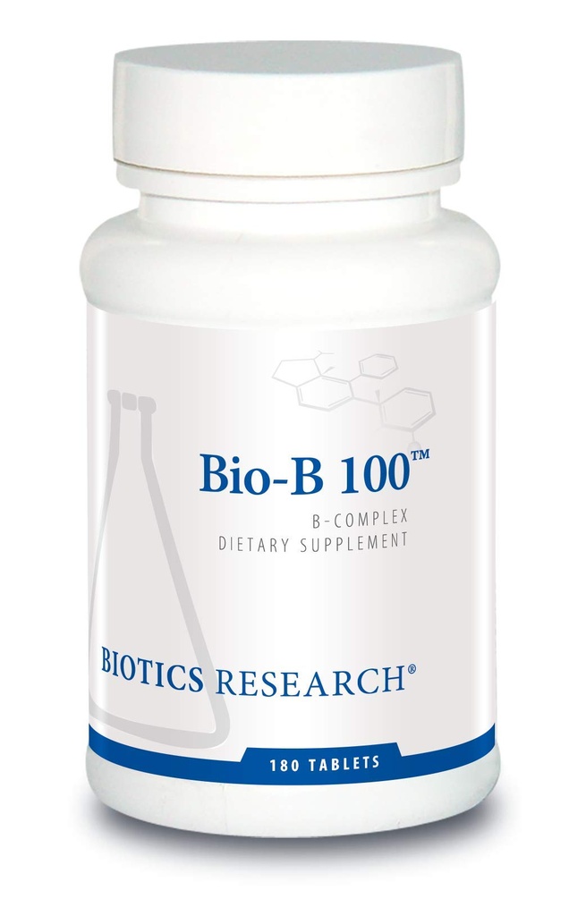 Biotice de cercetare Bio B 100 - Vitamina B Complex promovează energie și sănătate - 180 tablete