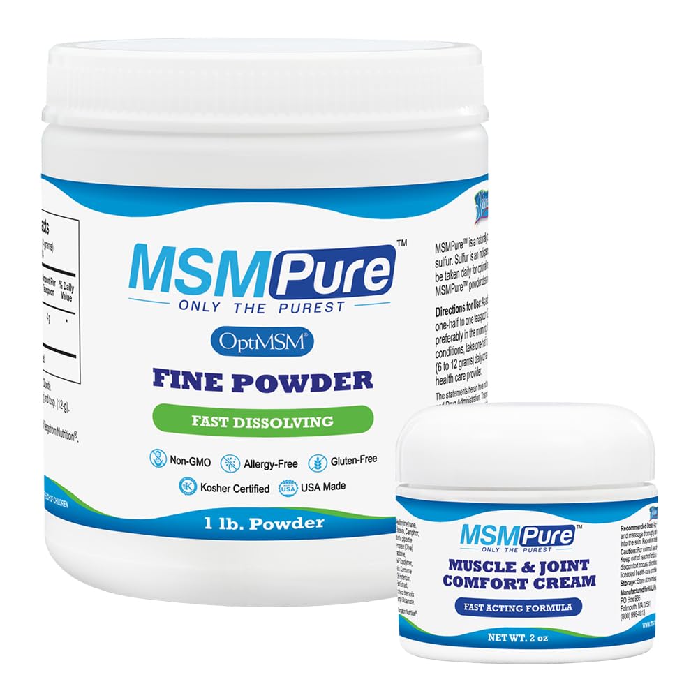 KALA HANITY MSPURE Pudră fină 1lb și cremă musculară și comună 2oz Bundle