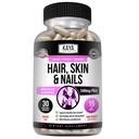 Kaya Naturals Piele de par Capsule unghii cu Biotin - vitamine pentru par si piele, Vitamina D Vitamina B-12 Un suport acid folic, Suport pentru par Suplimentul de vitamine pentru unghii piele par - 30 Numar de capsule