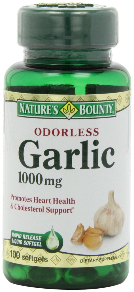 Nature's Bounty Usturoi extract 1000 mg, 100 Rapid Release Softgels (Pachet de 6)