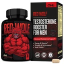ONL Red Wolf Testosteron Booster pentru bărbaţi - Ultimate Men's Supplement for High Potency Endurance, Energy & Force - Testosteron Supplement for Men - w/Tongkat Ali Male Enhancement - 30 Ct