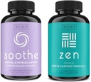 WellPath Zen Stressse & Hormone Support Bundle - Herbal Stress Relief & Hormone Echilibru Suplimente - 60 Cts Fiecare