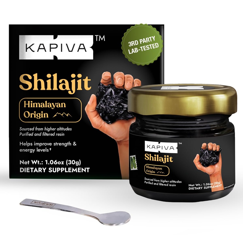 Kapiva 100% Pure Himalayan Shilajit Resin (30gm), Mare Potenta pentru barbati si femei 