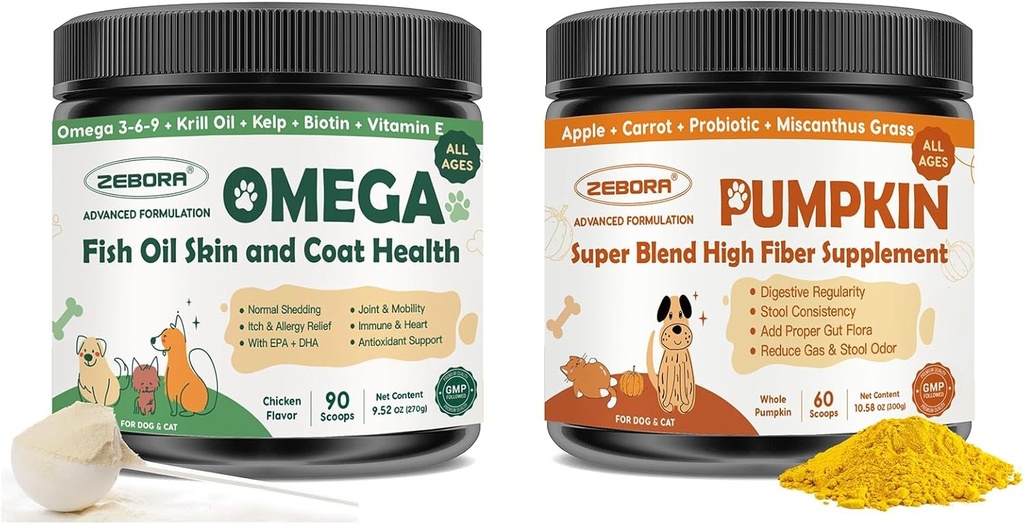 ZEBORA Pumpkin pentru câini, Omega 3 ulei de pește pentru câini