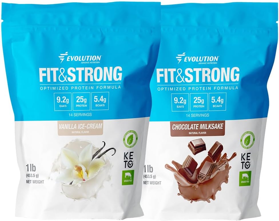 Evolution Advance Nutrition Fit & Strong - Pudră pură de proteine Whey cu BCAA, aroma naturală 