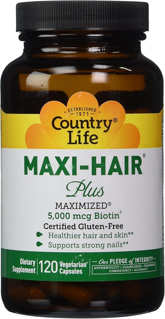 Country LIFE Vitamine Maxi-Hair Plus BIOTIN, 120 VCAP