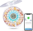 Zoksi Upgrade Bluetooth Smart Automate Pilula Dispenser, Electronic Medicina Dispenser pentru Vârstnici, 28 Compartimente Medicina Organizator cu Sound/Light/App Alarm (Au Operation Video de mai jos)