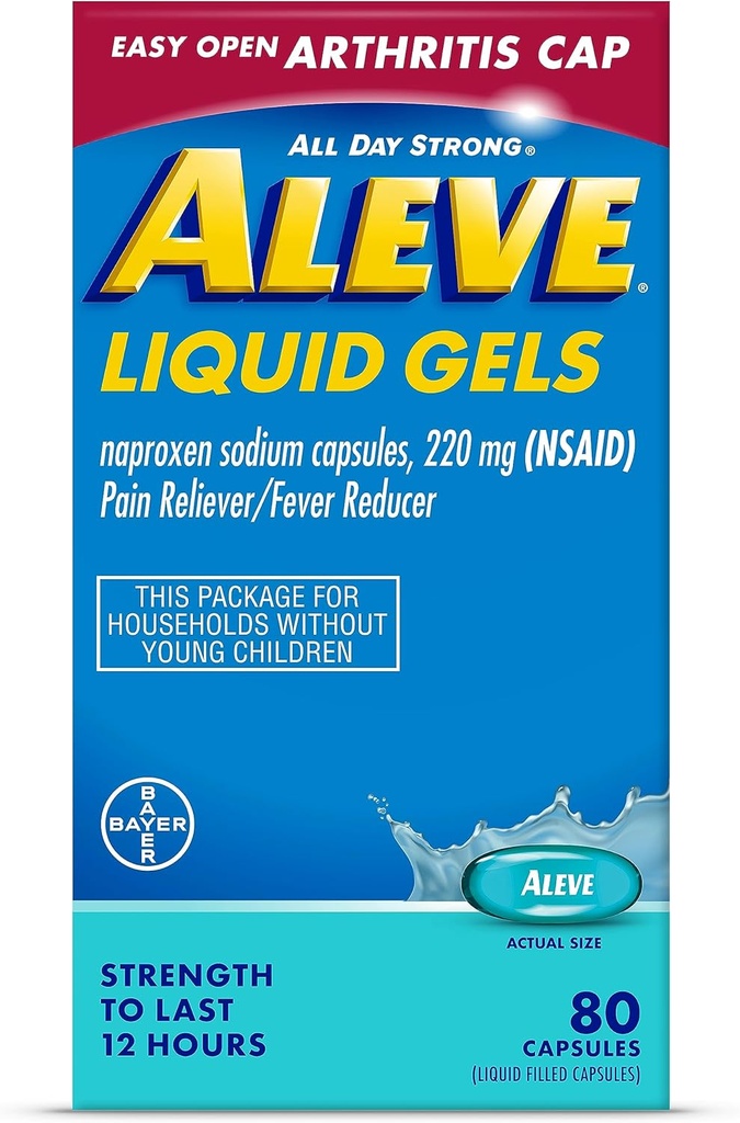 Aleve Artrita Lichid Gels 80ct. 24cs