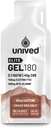 Unived Elite Gel 18002:1 Rația de carbohidrați simple și complexe cu beta Alanine & Electrolite esențiale - pentru sportivii de anduranță alergători și cicliști -180kcal - Cacao Sea Salt - 50mg Cafeina - Pachet de 6