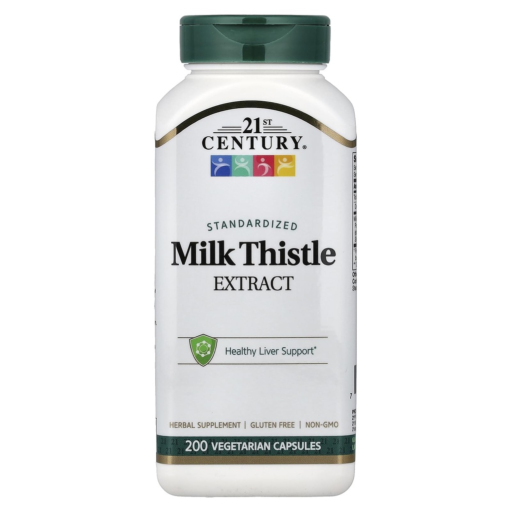 21st Century Milk Thistle Extract Veg Capsule, 200 Conte
