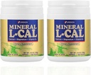 Calciu mineral L-Cal cu vitamina D3, 4 lună de aprovizionare, lichid solubil de apă format cu magneziu și minerale, exces rapid de calciu magneziu D3, 1.300 bile pe flacon, 130g fiecare, pachet de 2
