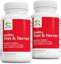 Terry Picioare naturale sănătoase & Nervi - Suplimentul vegetal cu vitamina B12 bioactivă - Suplimentul de sprijin pentru sănătate circulaţie şi nervoasă - Capsule Vegane cu Boswellia Serrata - 120 capsule (Pachet de 2)