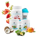 Da poti! Detoxifiere Plus Kit, Daily Cleanse Pure Fiber Meal Înlocuire, Drink Mix, Shake Booster și Supliment, Body Cleanse Kit pentru femei, Daily System Cleanse - Căpșuni, Aloe Vera Mango