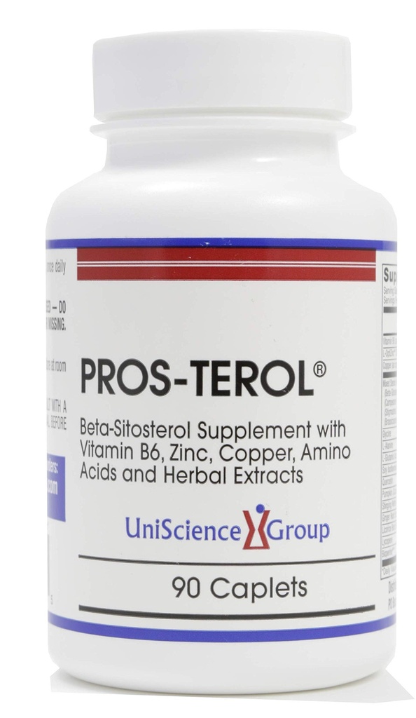 Pros-TEROL, Prostate Relief cu 900 mg plante Sterols cu semințe de dovleac, Stinging Nettle Root, ghimbir rădăcină, Licorice root extracts 90 Caplete