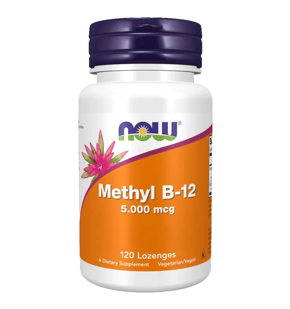 ACUM Alimente Metil B12 - Metilcobalamină Plus Acid folic - 5000 MCG (120 Lozenges)