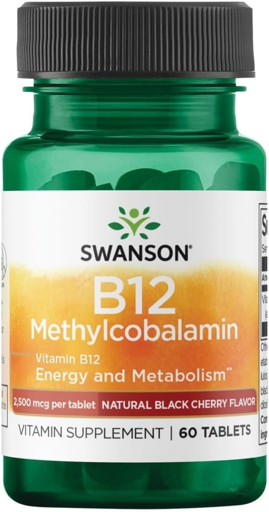 Swanson Metilcobalamină Absorbţie mare Vitamina B-12 2,5 Milligrame 60 Taburi