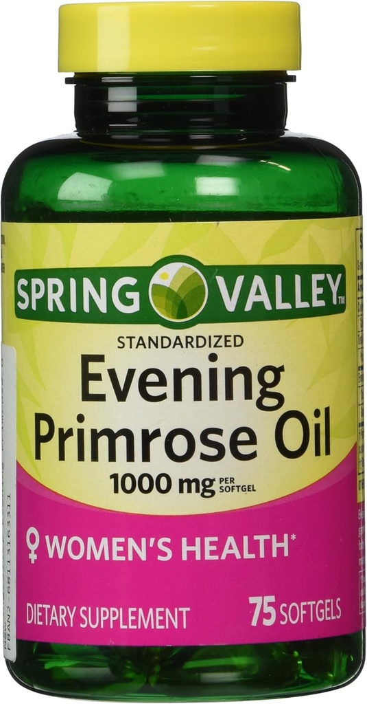 Spring Valley - Diseară Primrose ulei 1000 mg, 75 Softgels