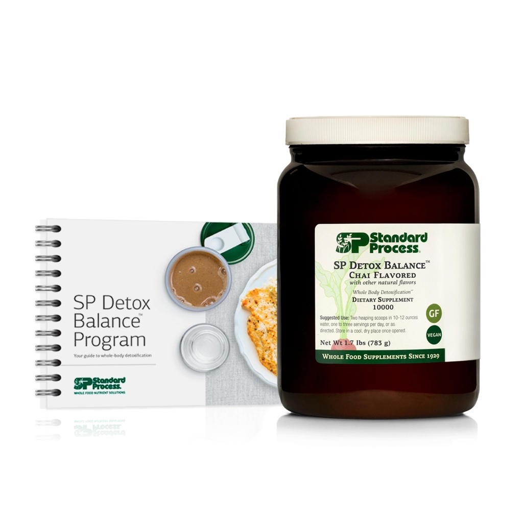 Standard Process Detox Echilibru Chai, 10 zile Program Kit - Detox Curățați cu proteine din mazăre, fier, magneziu și colină - Vegan, non-Dairy & Gluten-Free - 1 Kit