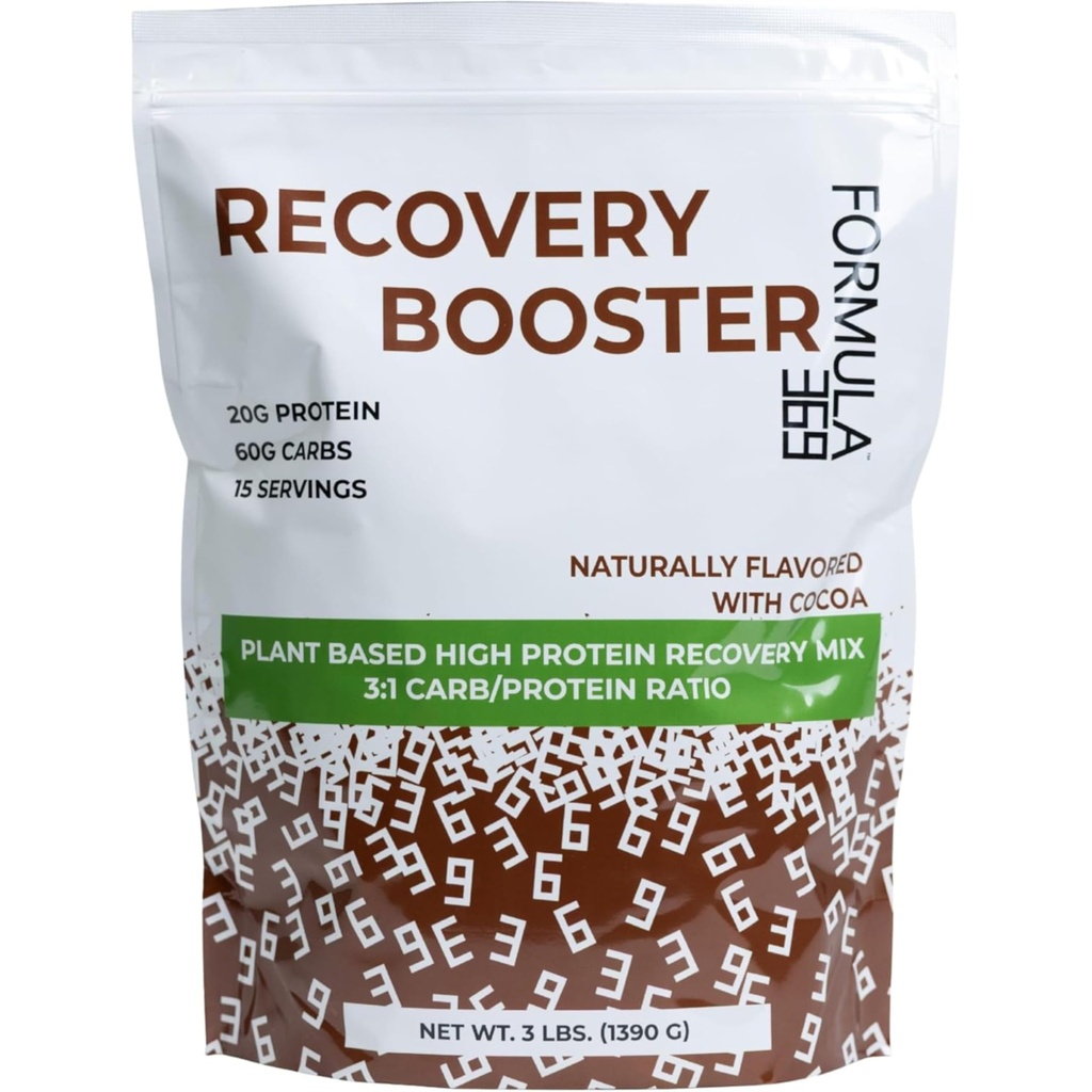 Recuperare Booster, Vegan High Proteine Recuperare Mix, Post Exerciţiu Shake w/ 20g Proteine şi 60g carbohidraţi, 100% Natural, 3 lire sterline, Gluten gratuit, alergen gratuit.