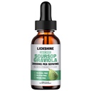 1 Packs 3000MG Soursop Graviola Liquid Drop for Cell Support &Regeneration, Immune, Gut, Antioxidant, Mood, Relaxa, Ficat și somn Zzz - Soursop Graviola Leaf Extract, Sea Moss, Turmeric - 2Fl Oz