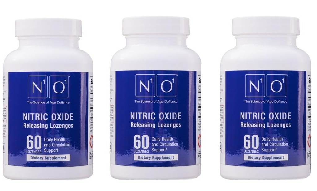 N1O1 Oxid de azot Lozene pentru inima de asistență pentru sănătate - Supliment alimentar pentru fluxul sanguin, oxigenare și tensiune arterială - 180 Conte