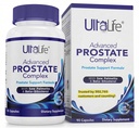 ULTALIFE Advanced Saw Palmetto Prostate Supliment pentru bărbaţi cu Beta Sitosterol promovează confortul urinar, calitatea somnului şi prostată sănătate 90 Capsule