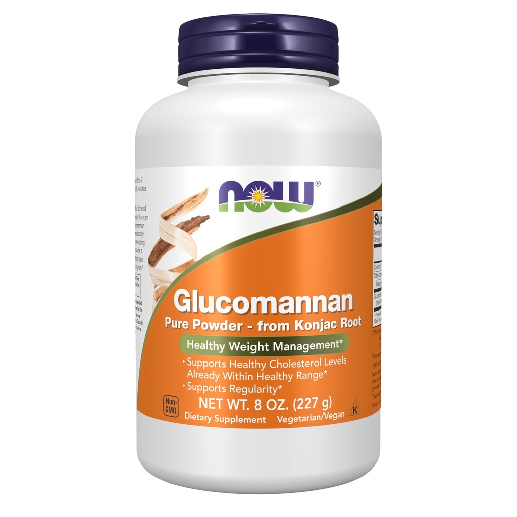 now Foods Suplimente, Glucomannan (Amorphophallus konjac) Pure Powder, Suportă Regularitatea*, Healthy Weight Management*, 8 Ounce (Pack of 1)