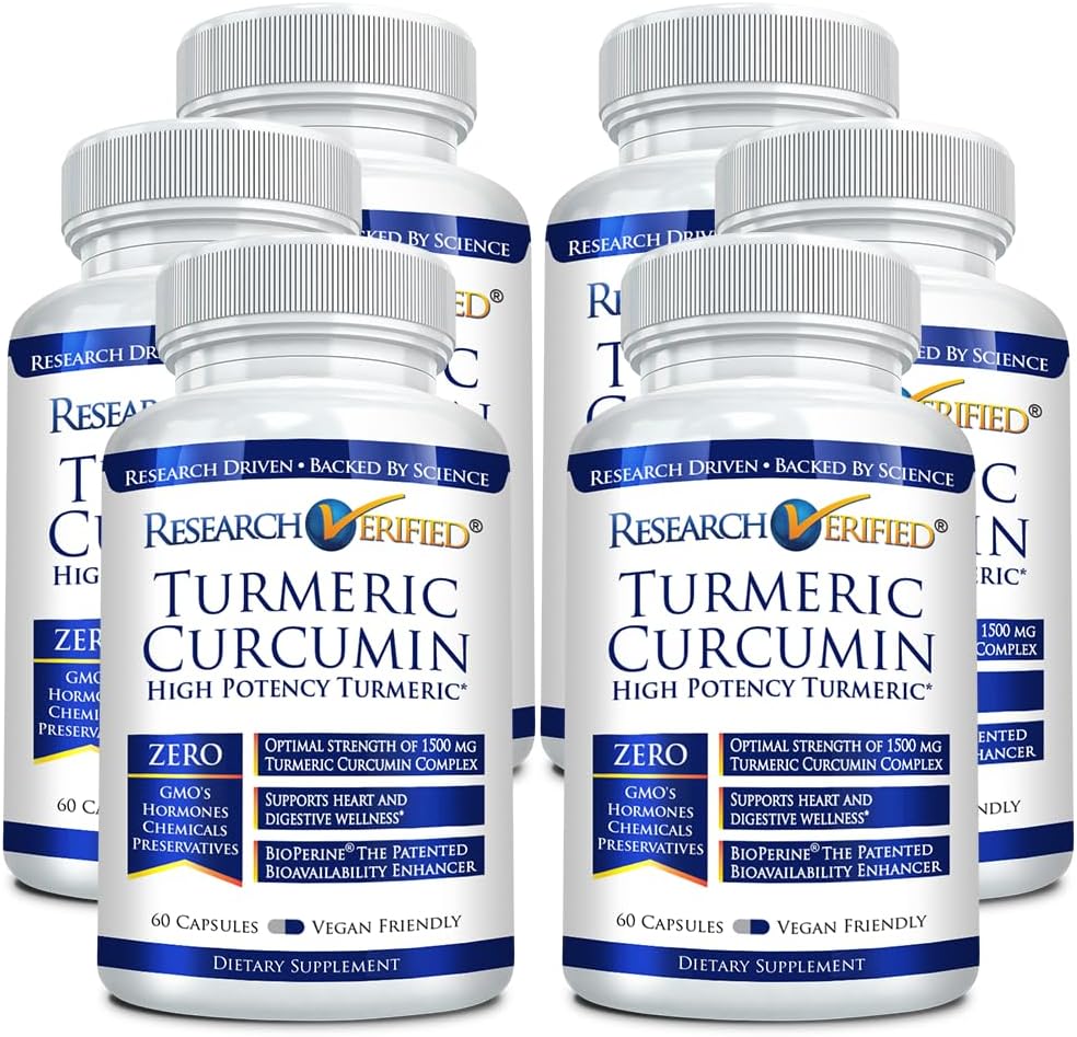 Cercetari Curcumina Turmerica verificata - cu BioPerine, Curcumin C3 Complex - Vegan - Made in The USA - 360 Capsule
