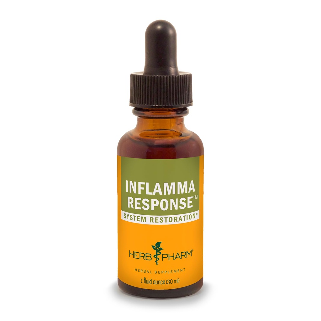Herb Pharm Inflamma Response Liquid Herbal Formula cu extract lichid turmeric, 1 Fl Oz