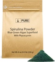 IngREDIENTE ORIGINALE Pure Pulbere Spirulina (8oz) Proteină completă pe bază de plante, non-GMO
