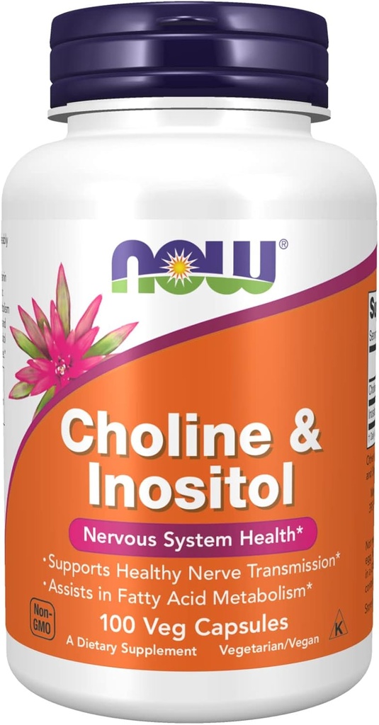 Choline & Inositol, 500 mg, 100 Capace de Now Foods (Pachet de 6)