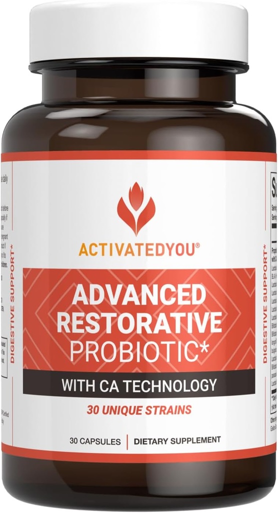 ACTIVATEYou Probiotic Restaurativ avansat pentru utilizare zilnică - 30 Strain Digestive Gut Health & Immune Function Support- Acidophilus Supplement for Radiant- Looking Skin (30 capsule)