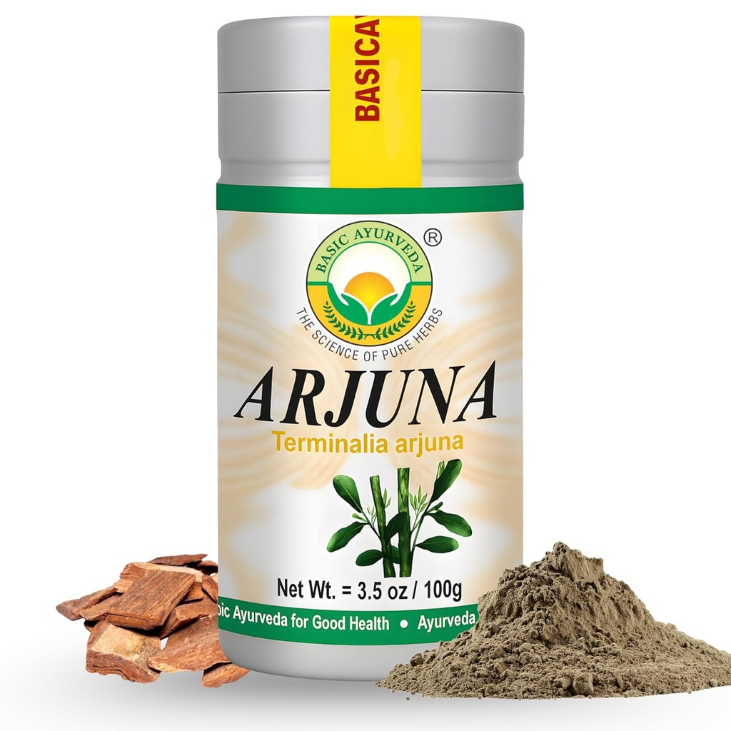 Bază AYURVEDA Arjuna Bark Powder (Termina Arjuna) 