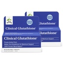 Terry natural clinic Glutatione - Antioxidant pentru absorbţie ridicată - Supliment alimentar cu L-glutatione - Supliment Vegan pentru a sprijini sănătatea celulelor - 60 comprimate lente de topire (Pachet de 2)