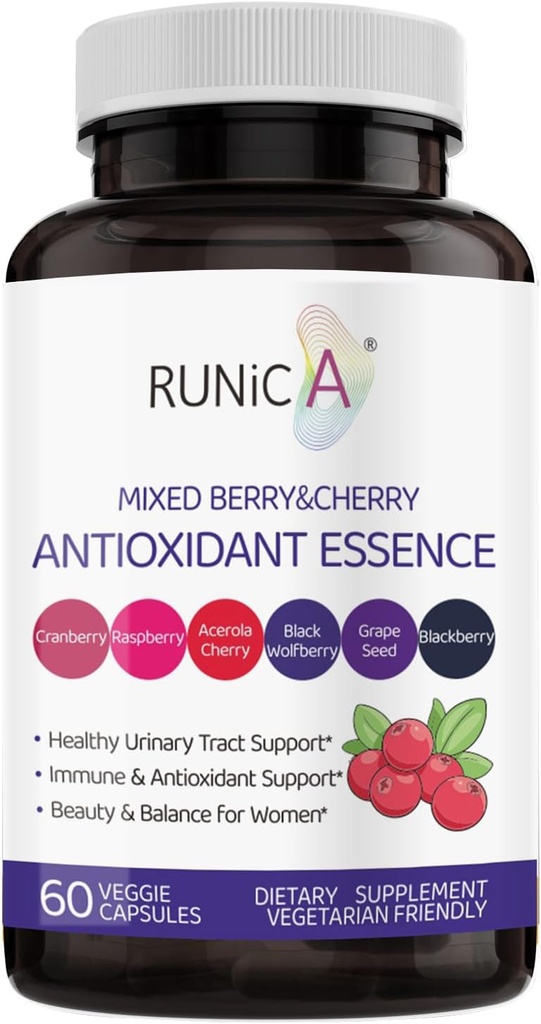 6in1 Supliment antioxidant pentru femei cu afine, semințe de struguri și Berry Blend 
