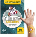 AVEELA Sleepy Stickers Melatonin gratuit pentru copii și adulți (30 Pachet) Petice de dormit pentru copii, naturale & Sugar gratuit. Patch calm pentru a dormi mai bine