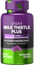 ORZAX Milk Thistle 250 mg - Liver Cleanse Detox & Suport pentru reparații - Herbal Supplement - 80% Silymarin Standardizat, Dandelion Root & Anghinare Extract - Vegan & Non-GMO - 120 Capsule - 120 Day Supply