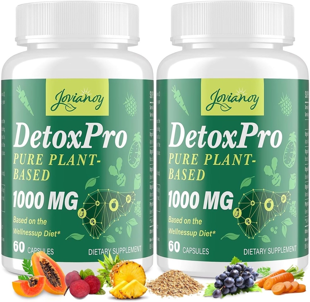 1000 MG Gentle Detoxifiere Cleanse, High-Potent, Gut Cleanse & Capsule de detoxifiere pentru femei si barbati, Detoxifiere Naturala, Colon, Ficat, Antioxidant & Suport digestiv, 120 Capsule