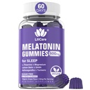 Melatonina Gummies 10mg 20mg pentru adulți, Extra Putere cu L-Theanine, Ashwagandha, Magneziu, Turmeric, GABA, Lemon Balm și Chamomile pentru Suporturi Health Circadian Rhythm, Vegan Grape Flavor