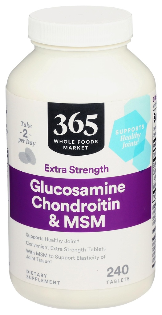 365 de Whole Foods Market, Glucosamine Chondroitin X Putere MSM, 240 comprimate